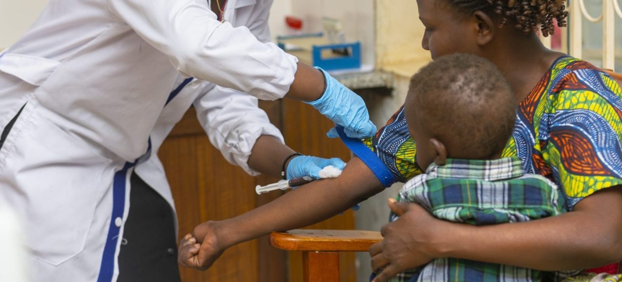 mother receiving injection