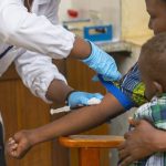 mother receiving injection